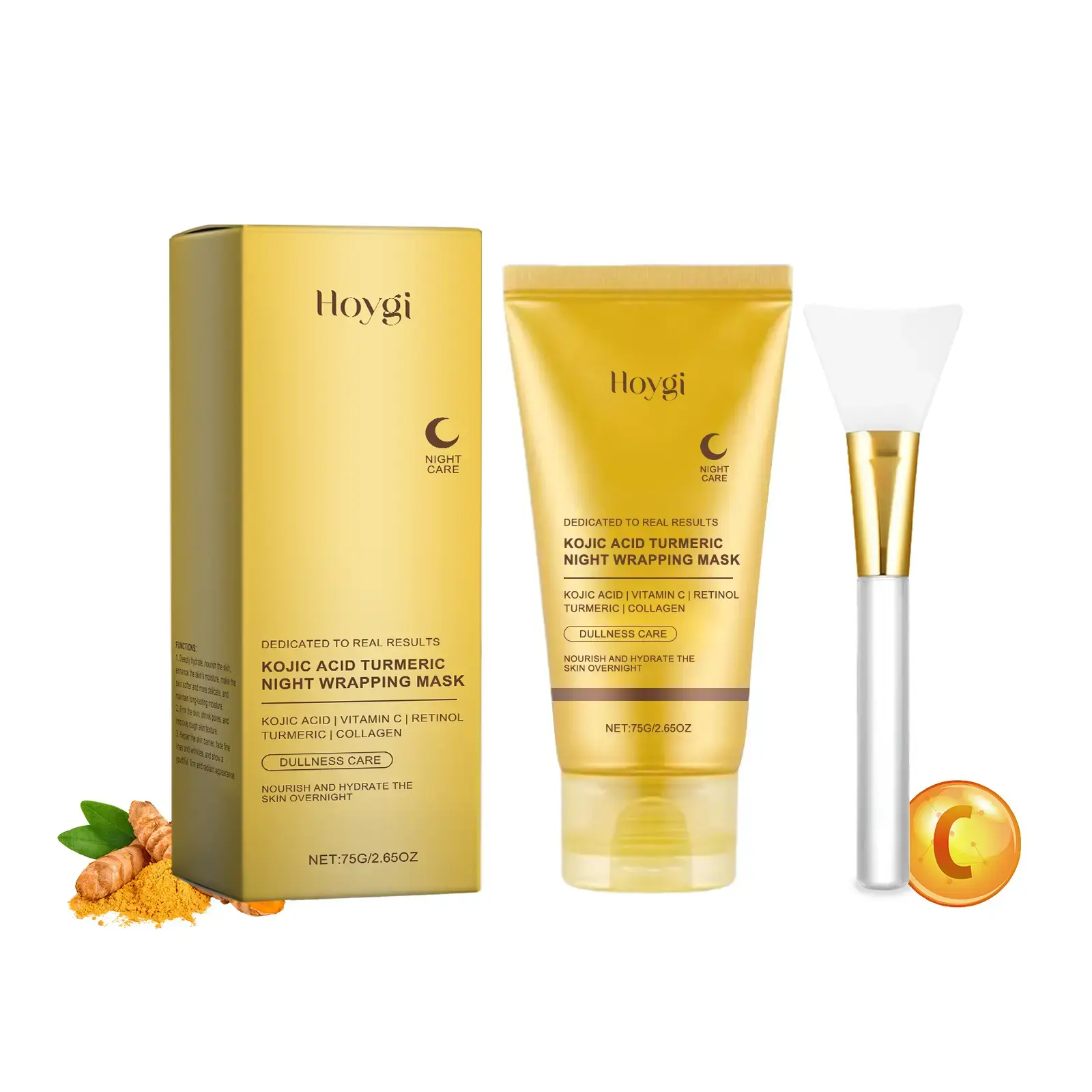 Kojic Acid Turmeric Night Mask，with Collagen, Kojic Acid for Hydrating , Brighten for Radiant Skin - Sleep Mask, 2.65 fl oz tiktokshopspringglowup