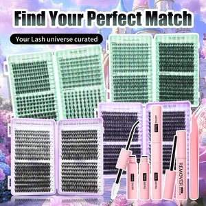 2320PCS eyelash bundles, various styles combined, 8-16mm, mixed natural, easy DIY personal false eyelashes, including adhesive and sealant, as well as tools for applying the false eyelashes. DIY false eyelash extension kit, Eyelash Set