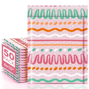 Jiaropack Valentine’s Day Waterproof Bubble Mailers 4x8/6x10/8.5x12 Inch - Padded Protection for Gift Packing & Small Business Shipping