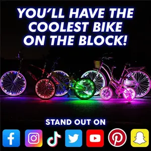 Activ Life LED Bike Wheel Lights with Batteries Included, 1 Tire Pack, Waterproof, Durable, Lifetime Warranty, Easy Installation, Brighter and Visible