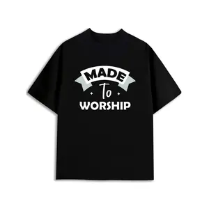 Made to Worship Tee mens Christianity comfort colors tshirt black 180G 100% Cotton Everyday wear, suitable for the office, dates,and going out Soft and comfortable church costumes pamuk perfect choice for daily wear