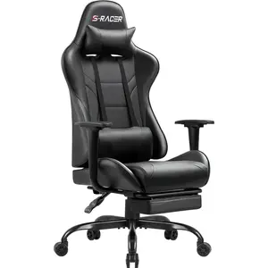 Furmax X Gaming Chair Massage Computer Office Chair Ergonomic Desk Chair with Footrest Racing Executive Swivel Chair Adjustable Rolling Task Chair