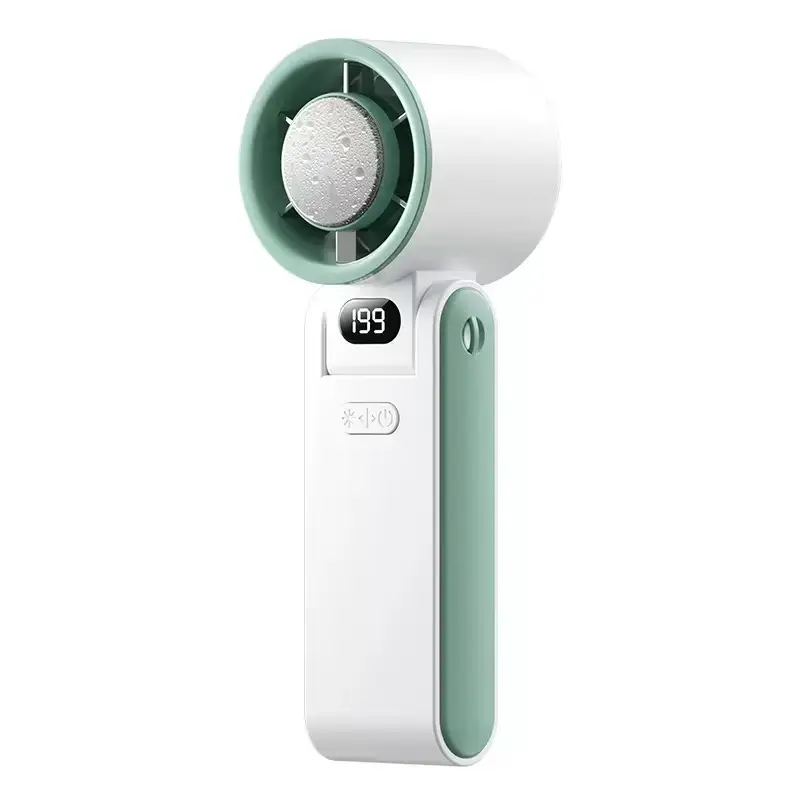 3600mAh Rechargeable Handheld Fan - Ice Cold Instant Cooling, 199-Level Stepless Speed, Collapsible Hand-Free Ice Cold Portable Fan for Outdoor Activities, Travel, Adjustable Rechargeable Fan, Cordless Battery Fan