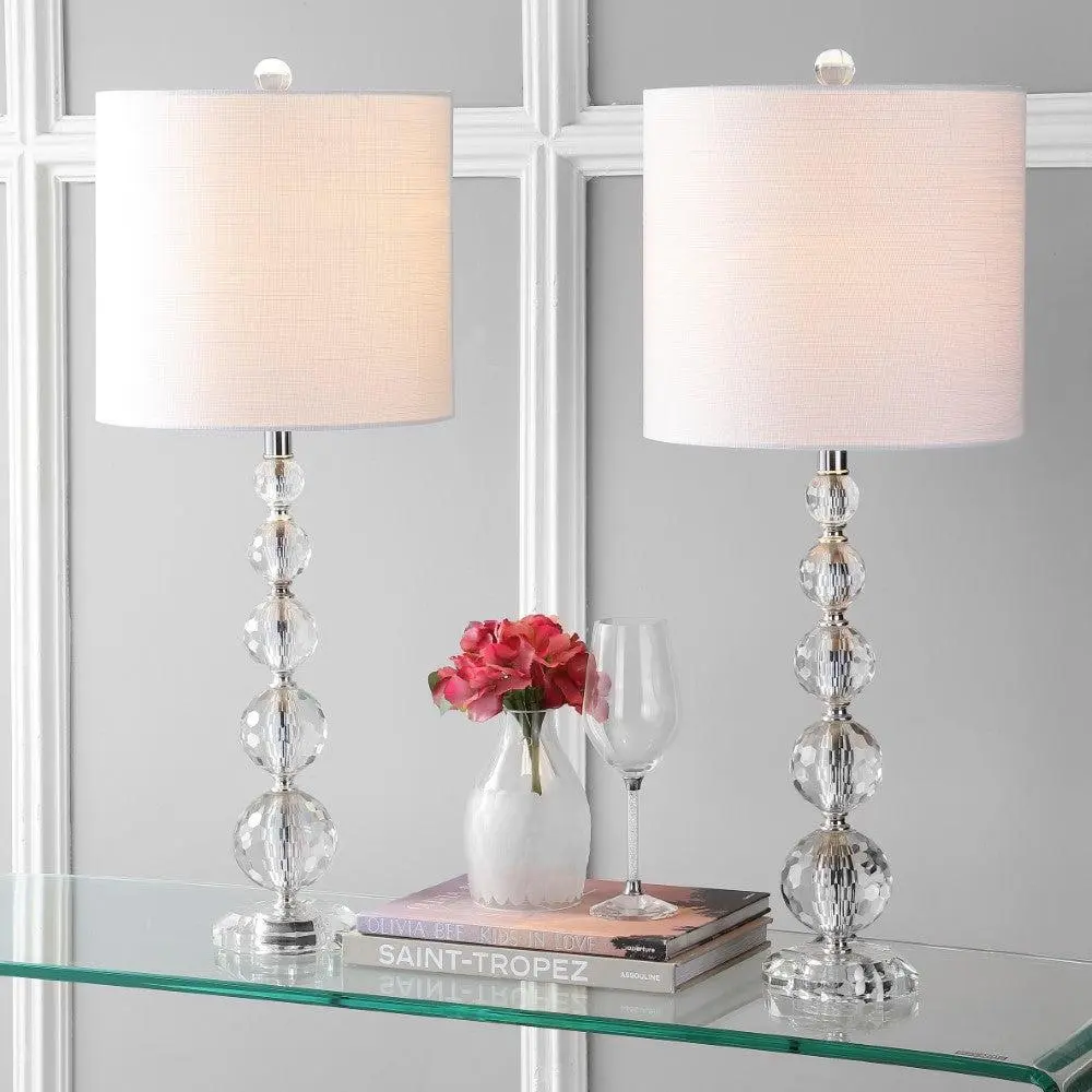 JONATHAN Y Nala Crystal LED Table Lamp - Artistic Lamps, LED Light for Bedroom Lighting, Ambient Bedroom Use, Living Room Decor, Artistic Table Lamps