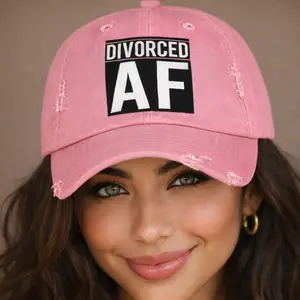 Divorced AF Cap | Distressed Baseball Hat, Divorce Humor