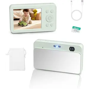 Slide Open Digital Point and Shoot Pocket Camera with Mirror, Y2K 1080P Photography Practice, Blcak, X10, 32G…