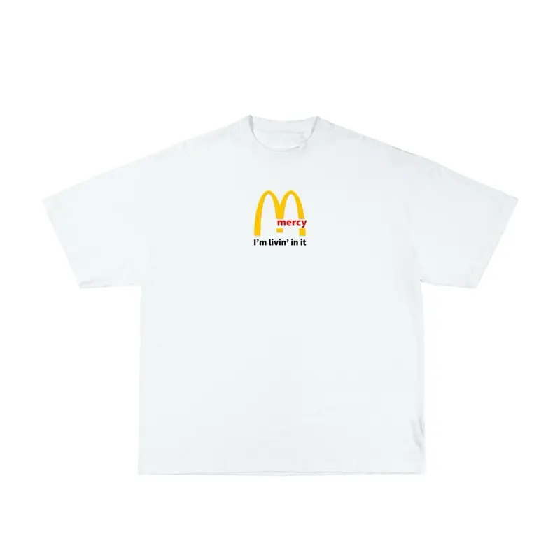 Mercy tee 100% Cotton Classic Fit T-shirt with Twill Tape and Double-Needle Hems for Durability and Comfort