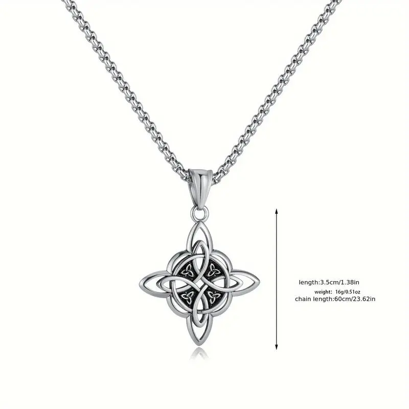 Witch's Knot Necklace, Irish Knot Necklace Pendant, Everyday Wear Jewelry, Commemorative Gift