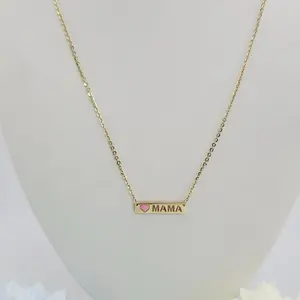 Solid 14kt Gold Chain Necklace with Heart Pendant, Size 16-18, Elegant Design for Women