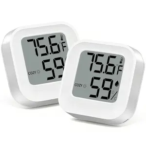 Digital Hygrometer Thermometer for Room Temperature Humidity Meter Indoor Thermometer Accuracy Calibration LCD Temperature Sensor, Bedroom,  Room, Office, Greenhouse, Cellar
