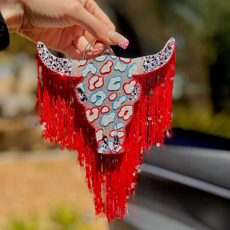 X LARGE American flag cheetah car cattle skull freshie X LARGE American flag cheetah car cattle skull freshie