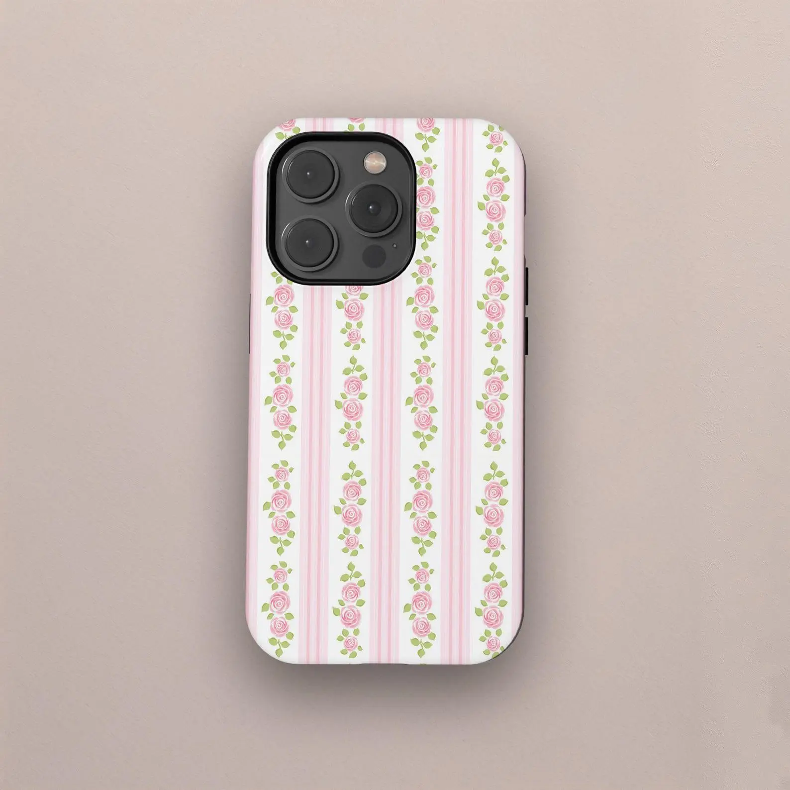 Cute Flowers Phone Cases, Blushing Florals Phone Case, Pink Floral Case For iPhone 16 15 14 13 12 Pro Max, Samsung Galaxy S25 S24 S23 Ultra