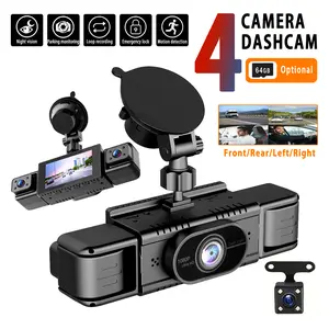 BCUOZ 4 Channel Dash Cam 360° View,1080P Front Rear Inside Dashcam,Left Right Dash Camera for Cars,Night Vision,Free 64G Card camara para carro Hd Driving Recorder