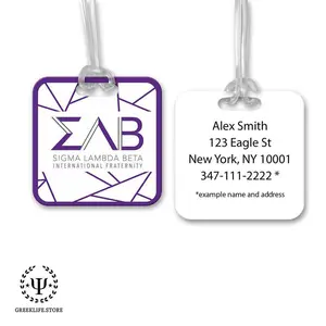 Sigma Lambda Beta Luggage Bag Tag (square)