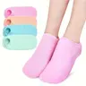 2pairs Silicone Moisturizing Hydrating Socks for Dry, Cracked Heels and Rough Light Beige, Hand and Foot Care Socks for Women and Men, Softens Foot Care Tool, Foot Care Socks,Christmas Holiday Moisturizing Socks Moisturize Moisture