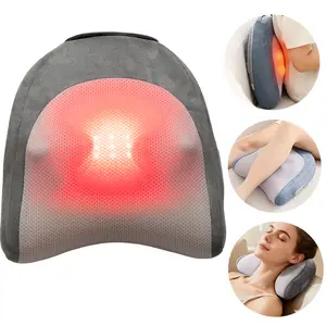 Neck, Back & Lower Back MassagerMemorial Daywith Heat - Deep Kneading Shiatsu-Style Pillowfor Full Body Relaxation, Home Office Use,Ergonomic Design, Soothing Heat & CordedOperation