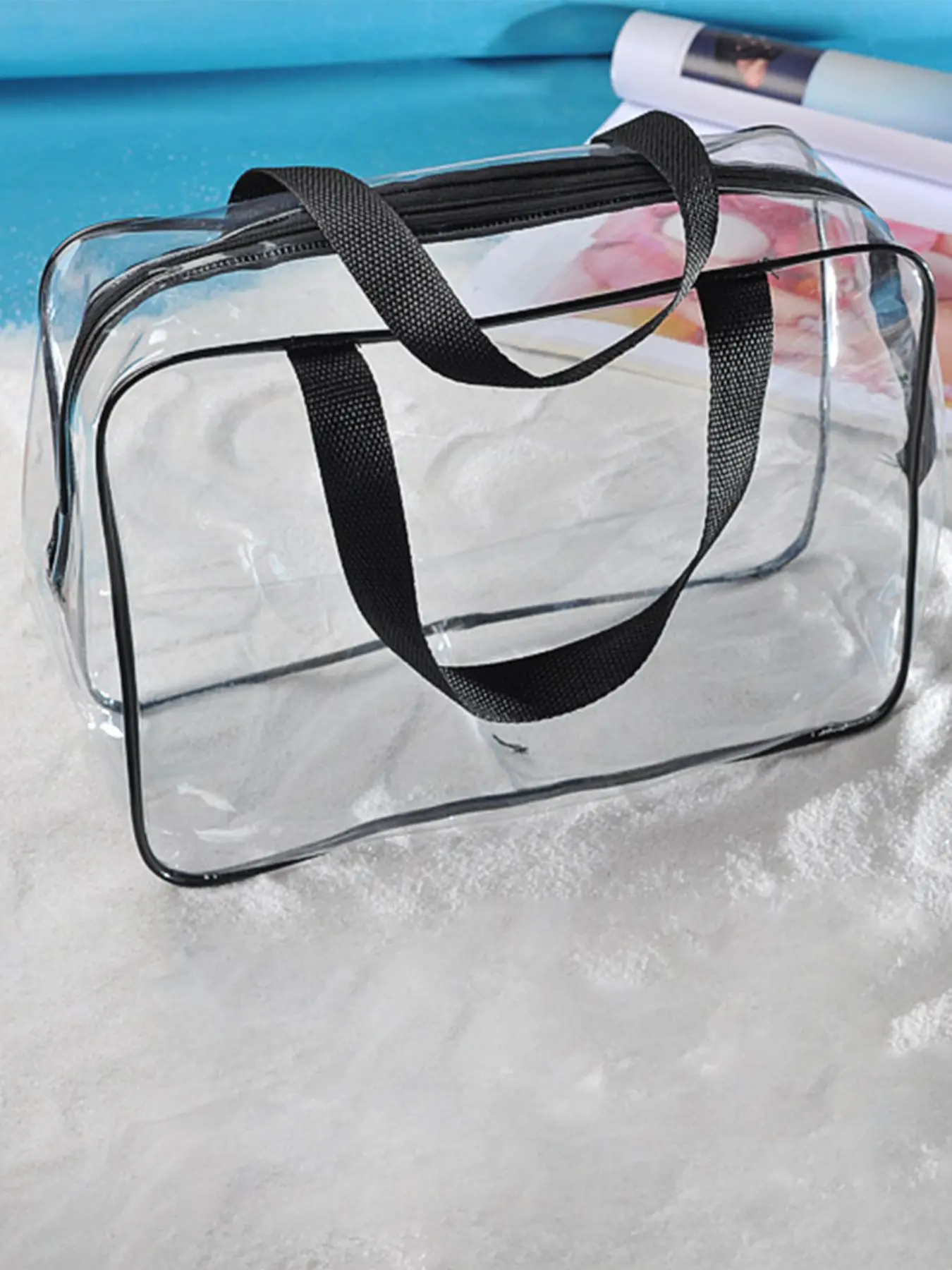 Clear Makeup Bag, Transparent Cosmetic Storage Bag, Zipper Makeup Organizer Pouch, Travel Cosmetic Bags, Travel Essentials Bag, Travel Toiletry Bag, V