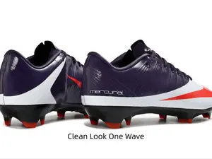 Speed-focused soccer cleats with sleek lightweight upper and bladed stud outsole for explosive acceleration