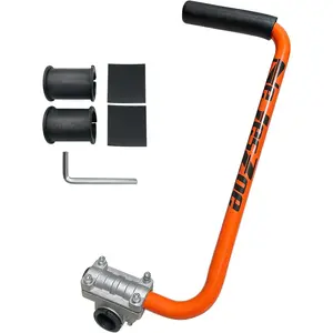 Ergonomic Trimmer Grip for Weed Wackers Extension Handle, String Trimmer Handle Lawn Trimmer Handle Grip with Bracket Clamp for String Trimmer, Lawn Care, Landscaping (Orange Black)