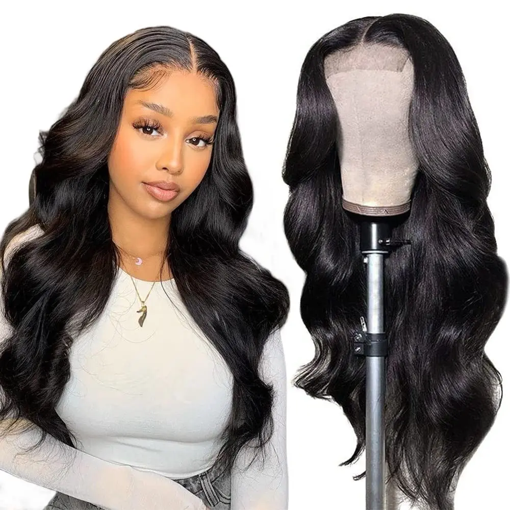 【SUPER DEAL】13x4 HD Melt Lace Front Human Hair Wig Body Wave & Straight Options 180% Density Pre Plucked Natural Hairline Baby Hair Soft Silky Texture Natural Looking Finish For Women