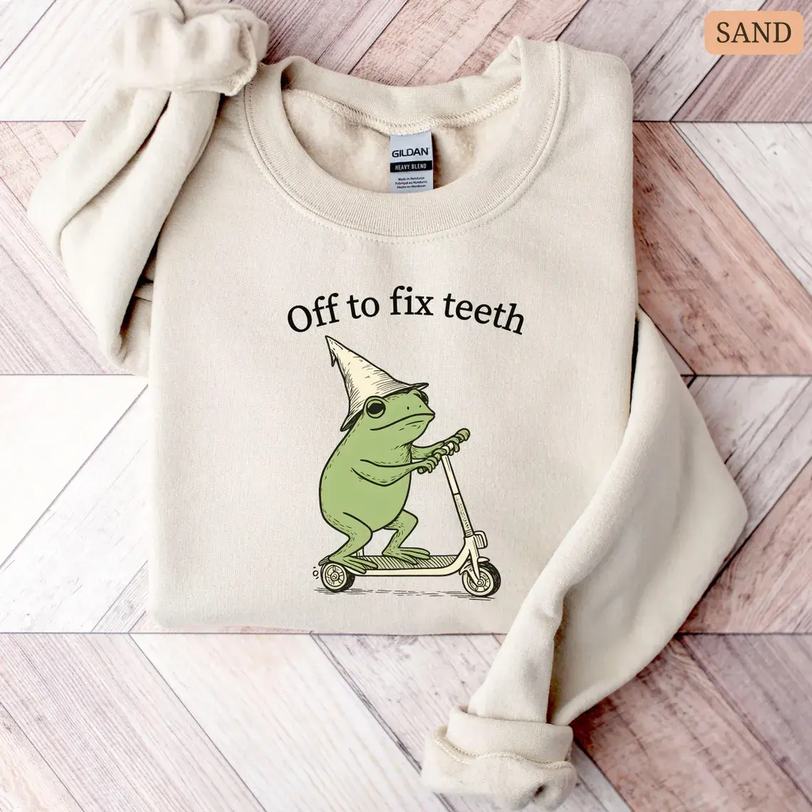 Funny Frog Dental Sweatshirt, Off to Fix Teeth Dentist Crewneck, Funny Dentist Shirt, Dental Assistant Gift