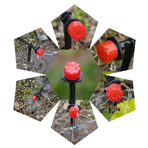 100 Pieces 8 Hole Adjustable Irrigation Dripper Sprinkler Emitter Dripper Micro Drip Irrigation Sprinkler for Watering System
