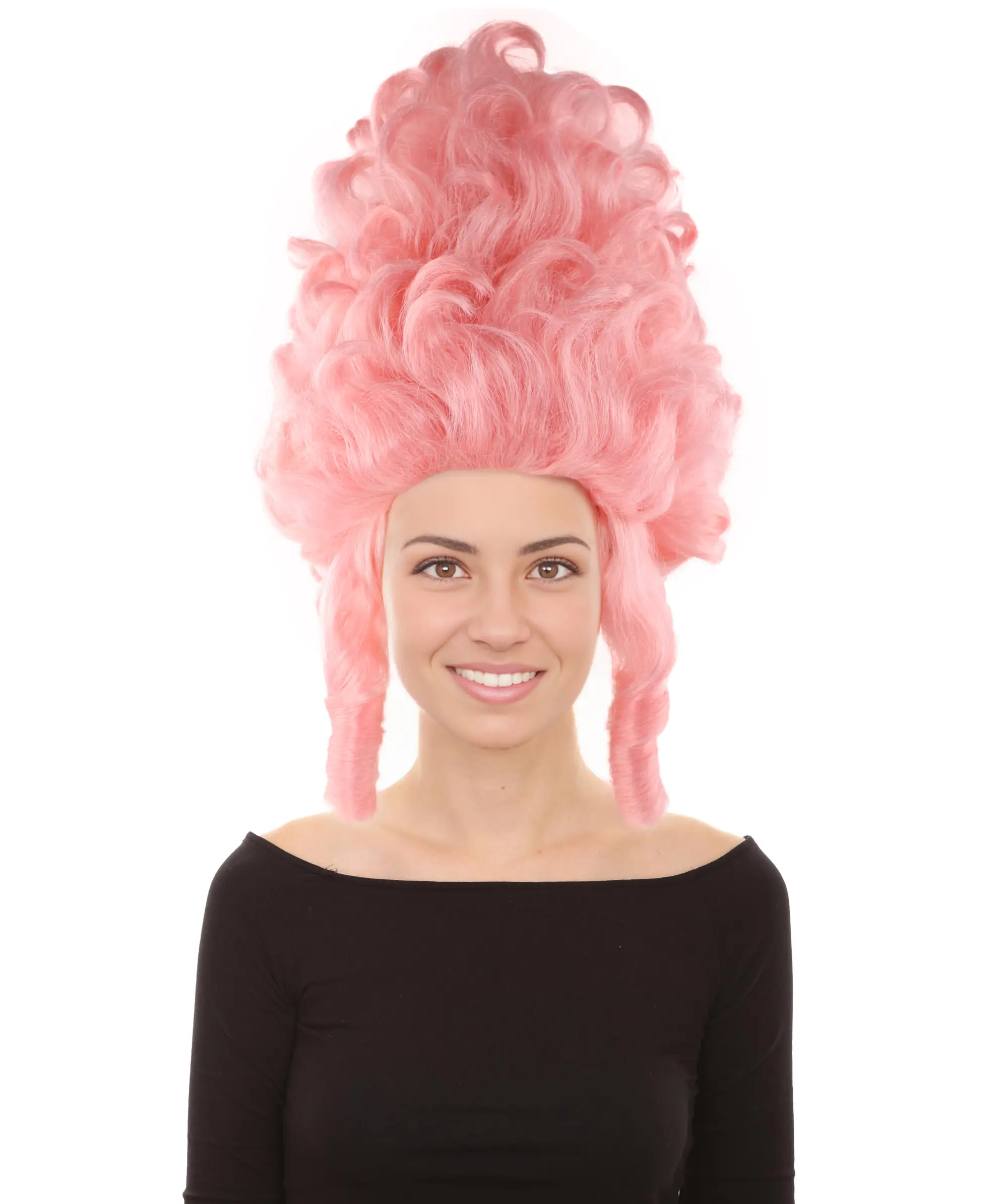 Adult Women's  Elegant Baroque Pink Wig with Breathable Capless Design, Flame-retardant Synthetic Fiber