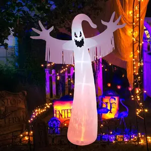 12ft Halloween Inflatables for Outdoor Decoration: Inflatable Ghost with Fire Flame and Flashing Red Eyes, Inflatable Decoration for Yard, Garden, Lawn, Home, Halloween Party Spooky Water Proof lava lamp neon led wall signs sunsetlamps ideal holiday gift