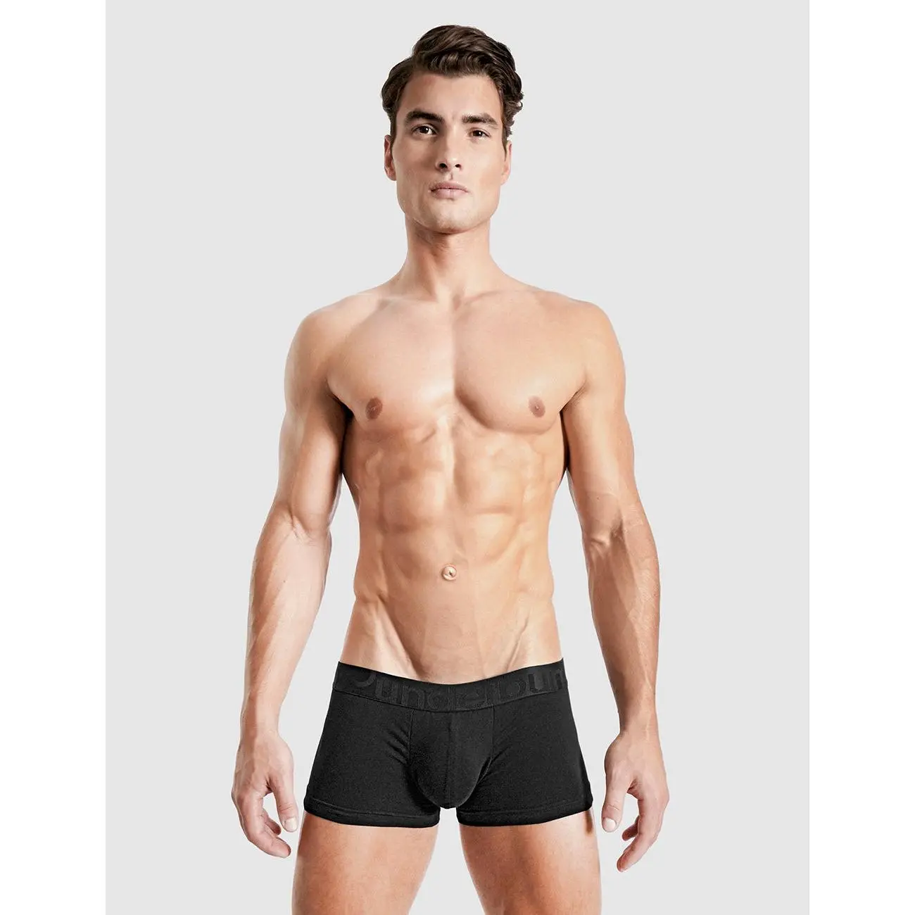 ROUNDERBUM Basic Lift Trunk Stretchy Boxer Briefs Breathable Undergarments Menswear Cotton Underwear