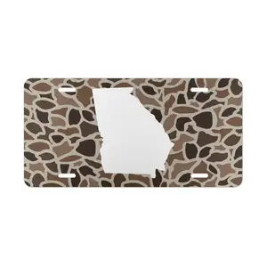 [ CAMO NATION ] Old School Camo Georgia License Plate - Vintage Hunting Style GA State Vanity Tag - Rugged Southern Car & Truck Accessories - Gift for Georgia Hunter