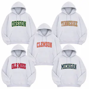 Custom College Team Hoodie – Ash Grey, Choose Your Team, Vintage University Graphic Hoodie, Sport Style Fan Shirt, Game Day Outfit, Menswear & Womenswear