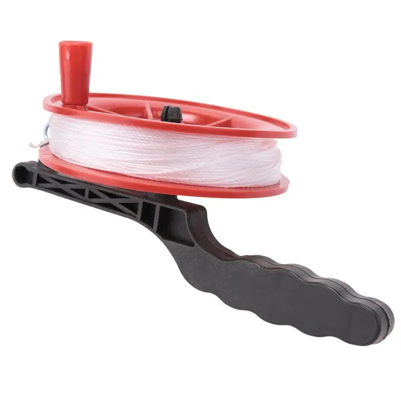 Plastic Twist Spool Kite Reel Winder for Small Animals, 100M Twisted String Line, Red Wheel, Easy Handling, Smooth Line Control