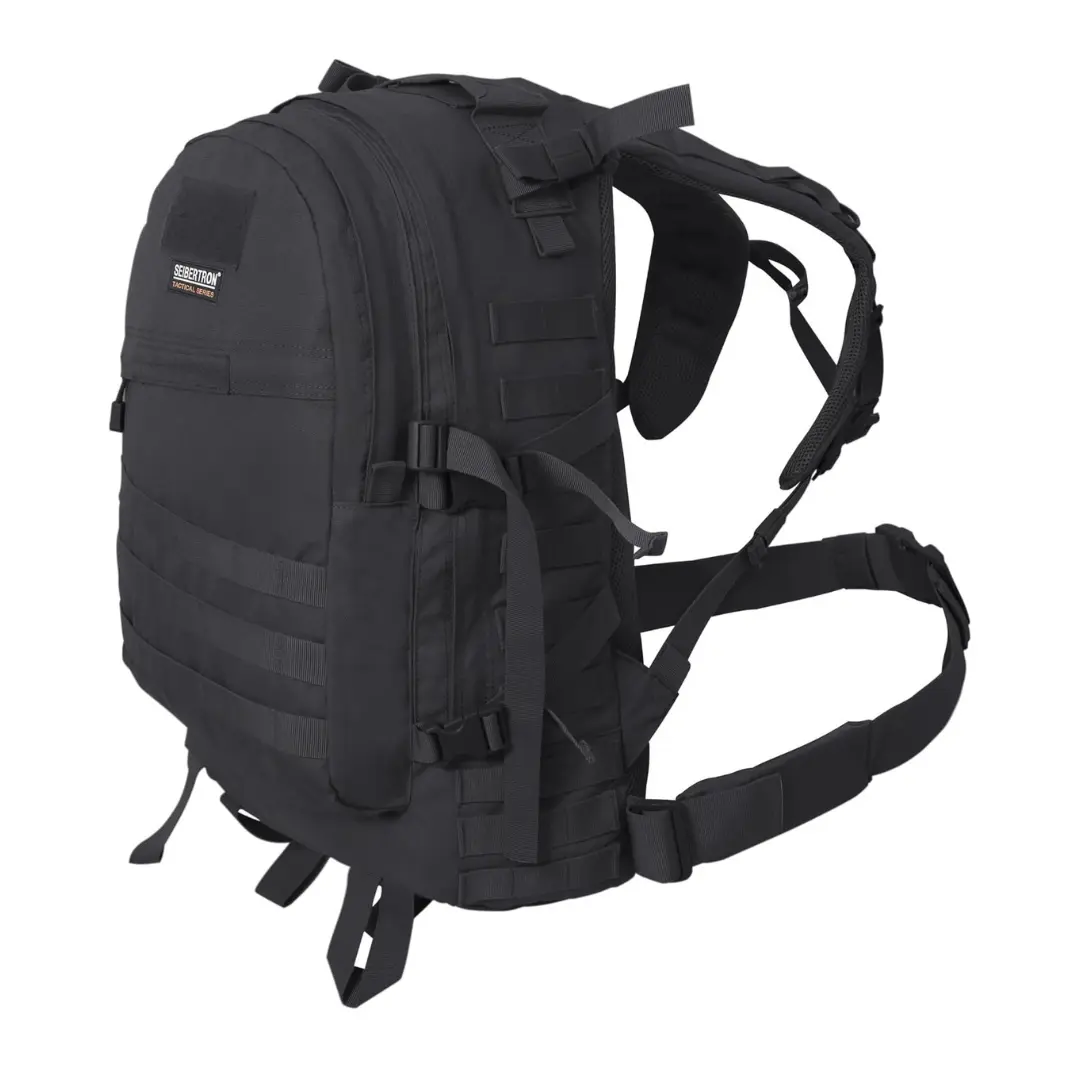 Seibertron Roving Motorcycle Riding Street Dirt Bike Waterproof Rucksack Backpack with Raincover Black