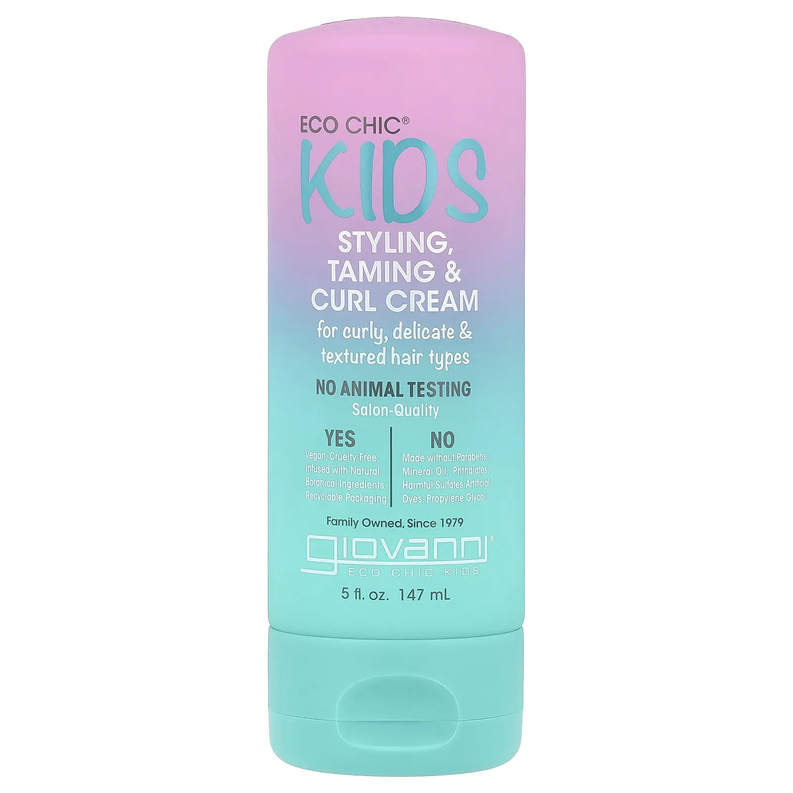 Giovanni Eco Chic® Kids, Styling, Taming & Curl Cream, 5 fl oz (147 ml)