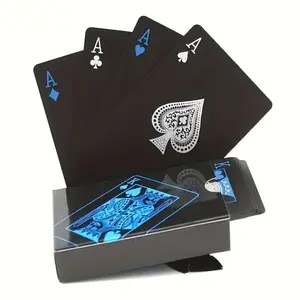 54-Piece High-Quality Waterproof PVC Poker Cards Board Game Set, Standard Paper Playing Cards for Party Holiday Games, Poker Card Design, Christmas Halloween