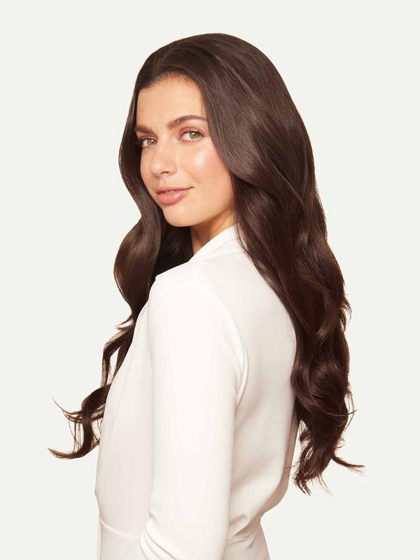 20" Seamless Chocolate Brown Clip-Ins (180g)