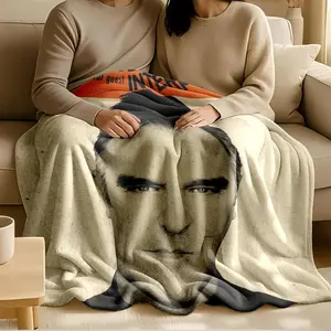 1 piece Morrissey and Interpol Joint Tour Poster themed flannel blanket - Modern-style flannel blanket, suitable for sofas and beds, all-season use, super soft and comfortable, digital printing, 100% polyester material, machine washable, suitable