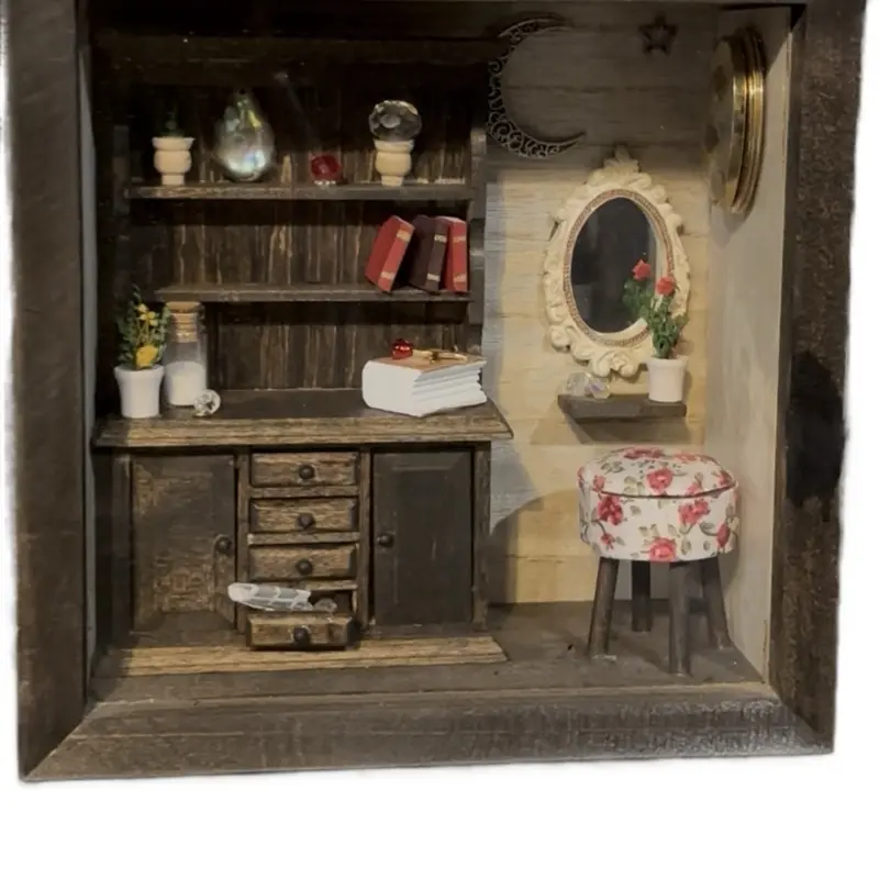 Handcrafted Miniature Shadow Box Diorama