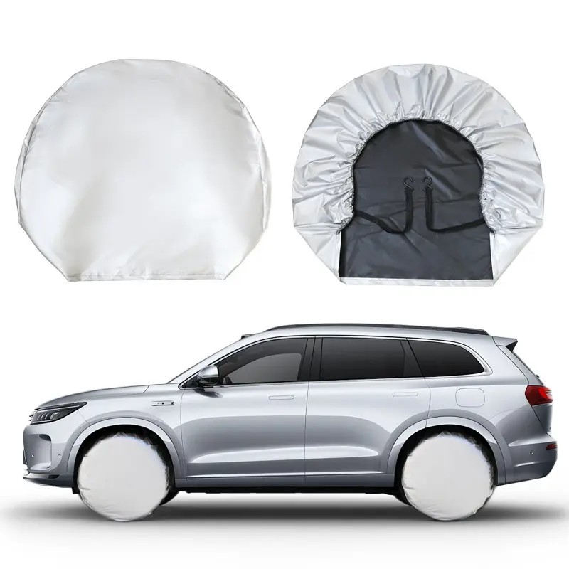Car Tire Cover Sunproof Waterproof Frost Protection, All-Season Universal Dust Proof Car Protector, Wheel Storage Guard