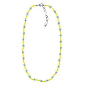 Flower Seed Bead Necklace