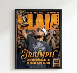 New York Knicks 2026 NBA Champions SLAM Magazine Poster - Jalen Brunson Triumph Wall Art - NY Knicks Basketball Print
