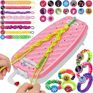 Friendship Bracelet Making Kit for Girls, DIY Arts and Crafts Toys, Jewelry String Maker Kit, The Best Birthday Gifts Ideas for Girls 6 7 8 9 10 11 12+ Years Old(Pink)