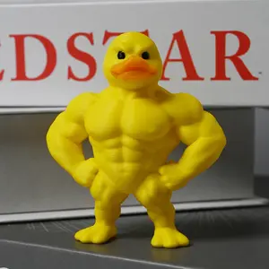 Muscular Duck Statue, Desk Decoration for Home, Office, or Gifts - No Electricity Needed, Durable Plastic Construction - Perfect for Halloween, Christmas, Thanksgiving - Funny Desk Accessory for Fitness Enthusiasts & Birthday Presents, Ornament For Home D