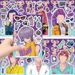 Toy Puzzle Sticker Group, DIY Handmade Craft Kit, Waterproof Reusable Stickers, Art Stickers, Perfect for Creative Fun & Decorations