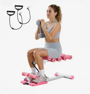 VEVOR Deep Squat Rowing Machine for Home Easy Setup Foldable Exercise Equipment with 12-Gear Adjustable Resistance Glute Trainer for Glutes & Legs Workout Black