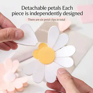 Magnetic Daisy Snack Sealing Clip, Creative Petal Design Refrigerator Magnet, Food Storage Bag Holder, Unique Kitchen Accessory, Fridge Magnet Clip