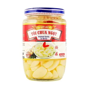 VASIFOOD Vietnamese Pickled Garlic 370g - Perfect for Rice Noodles and Porridge