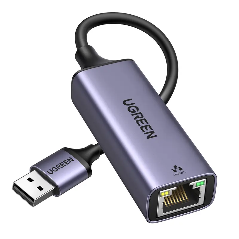 UGREEN USB to Ethernet Adapter, Gigabit RJ45 to USB 3.0 PC Accessory with 1Gbps Speed, Aluminium Shell, Plug-and-Play Dongle, Compatible with Laptop, MacBook