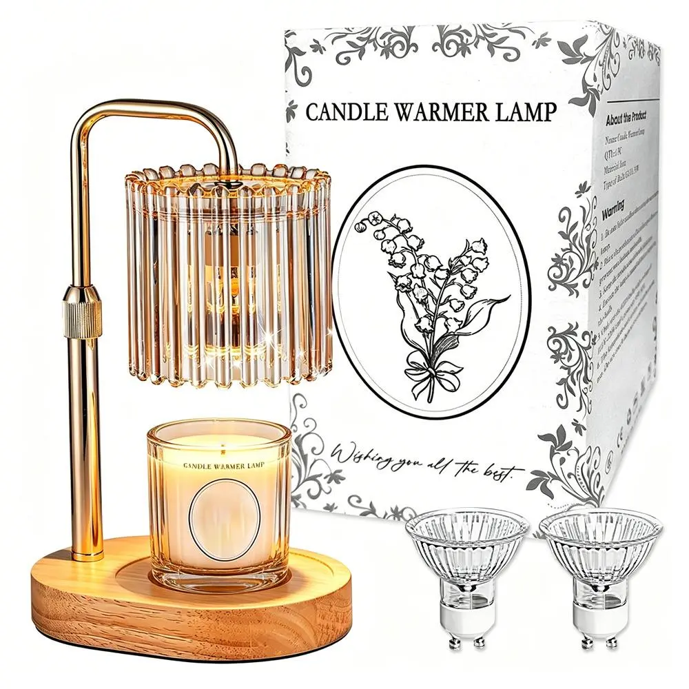 Scent Melter Fragrance Light, Bellflower Decor Lamp, Height Adjustable Built-in Timing, Comes with 2 Extra Bulbs Attached, Safe No Flame Aromatherapy Lamp for Indoor Bathroom Decor