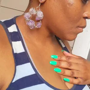 Wire Wrapped Amethyst Earrings Daily